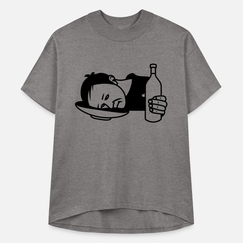 A drunk man with a bottle in his hand