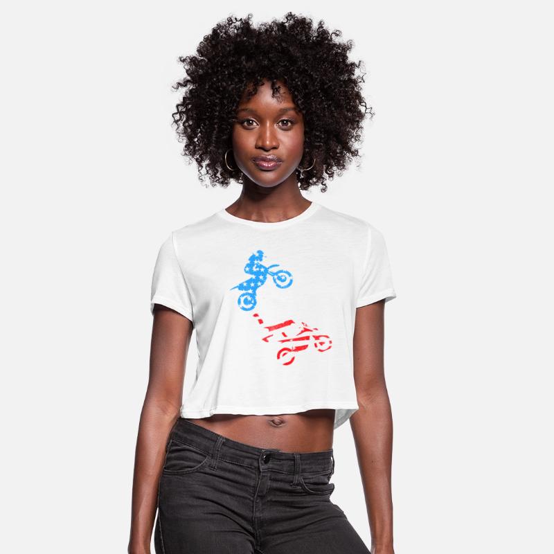 Dirt Bike Rider Blue White Red