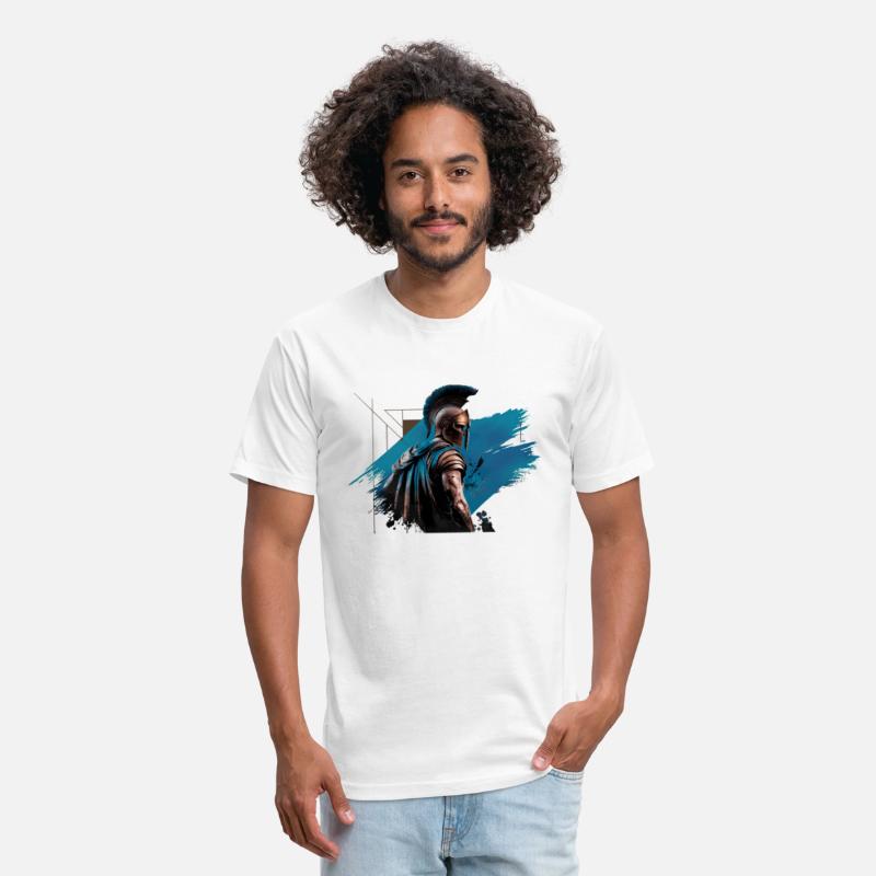 Spartan Warrior with Blue Cape