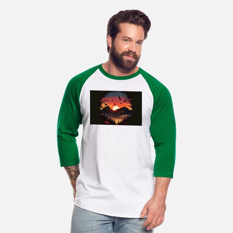 Sun rising over mountains