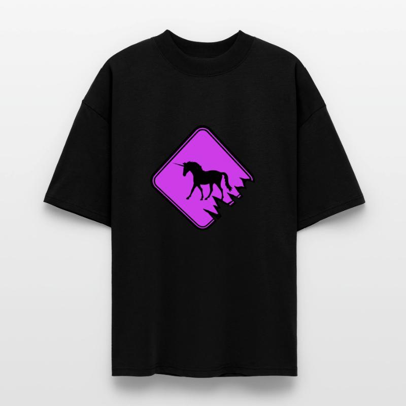 Unicorn warning sign Danger Caution Attention Zone