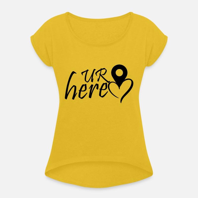 ur here heart cool t-shirt for lovers gift
