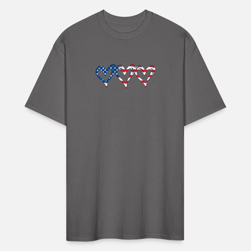 Usa Flag Patriotic American Hearts Armed Forces 4T
