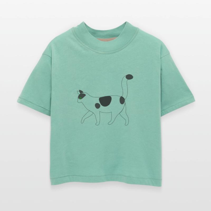 White cat walking clip art