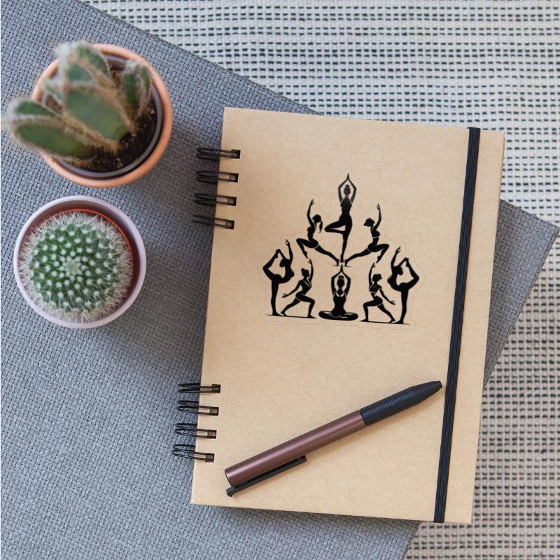 Yoga Silhouette With Grace And Balance In Motion