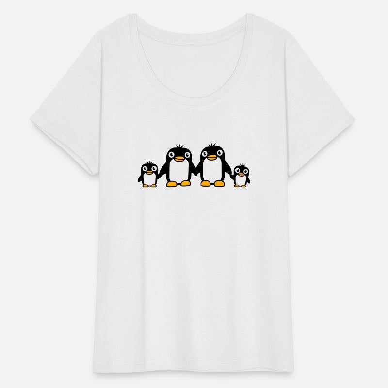 4 Penguins Dad Mom Two Kids Baby Hands Holding Kid