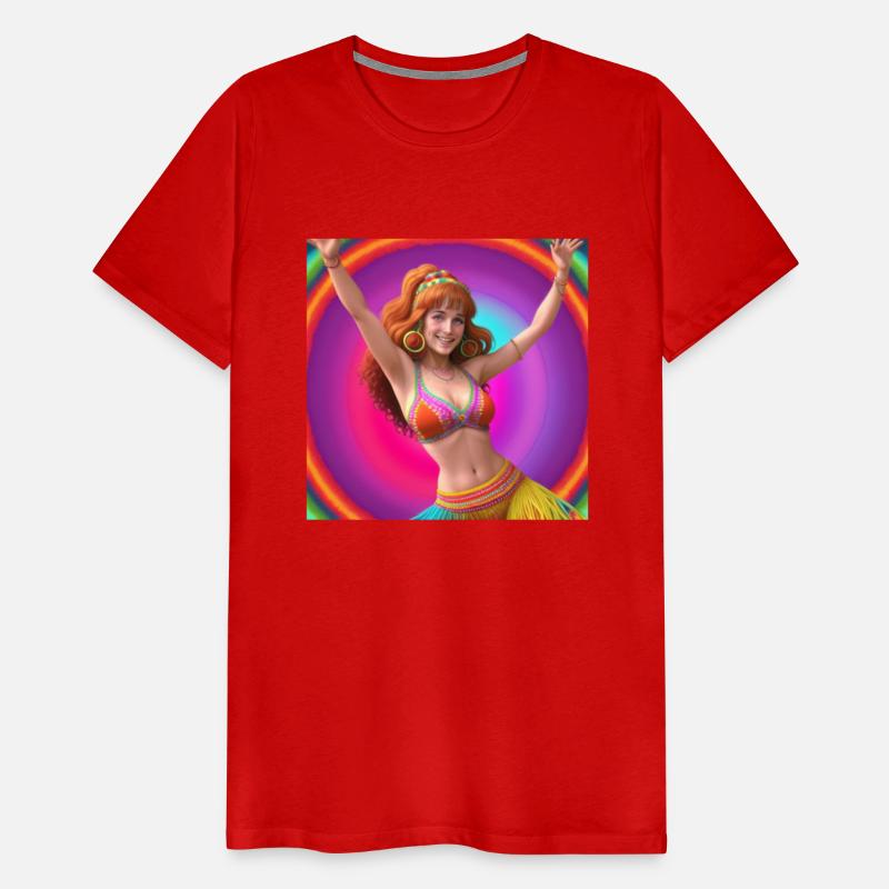 70's Hippie Woman Dances Groovy