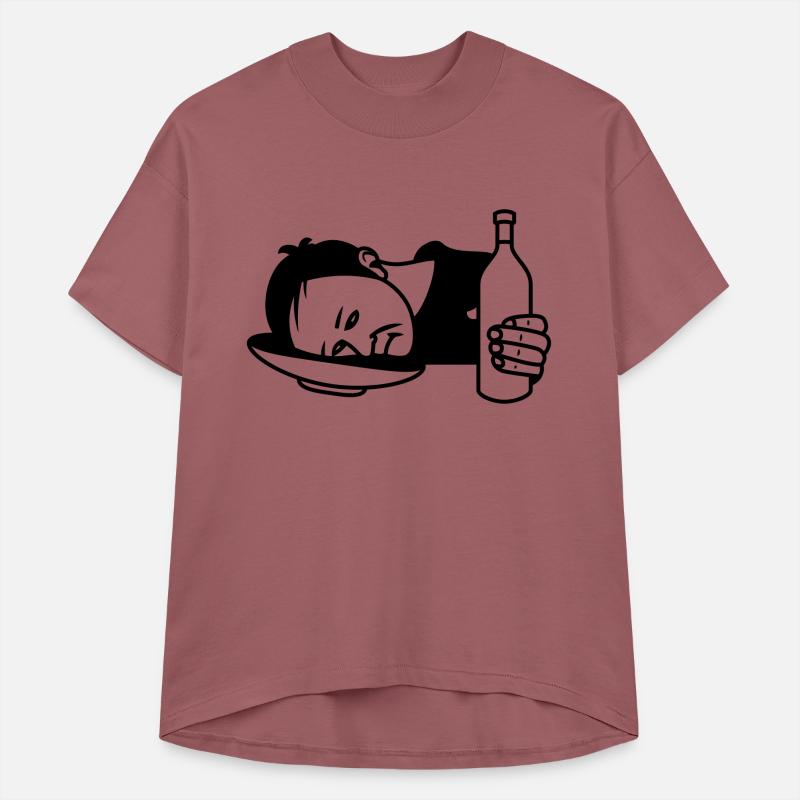 A drunk man with a bottle in his hand