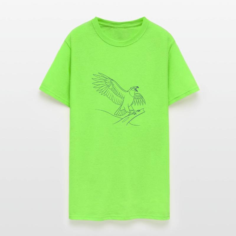 a minimalist line art of a osprey stretchin