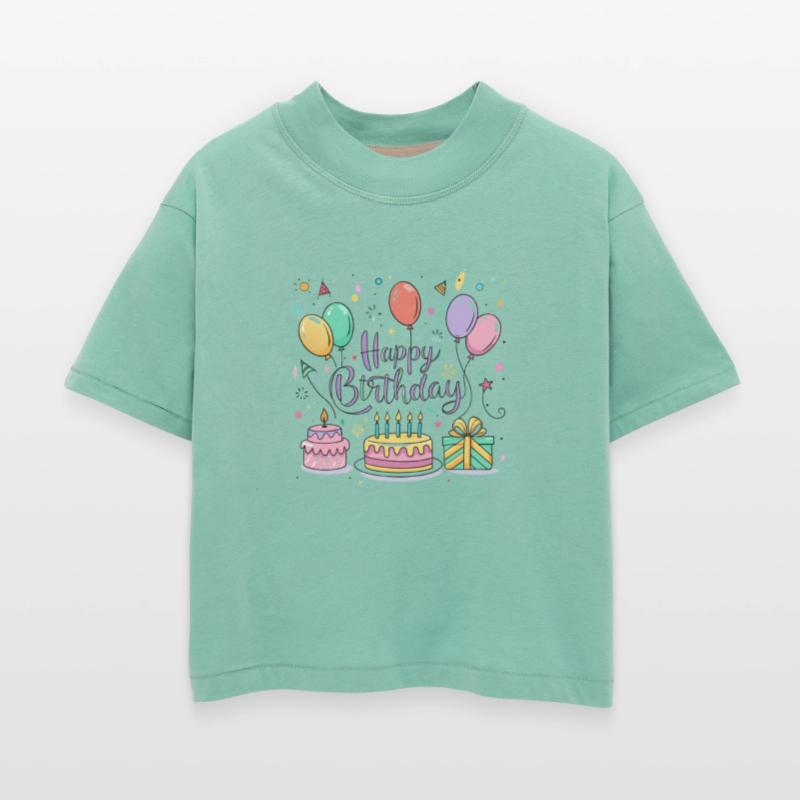 a vector illustration for a "Happy Birthday" greet