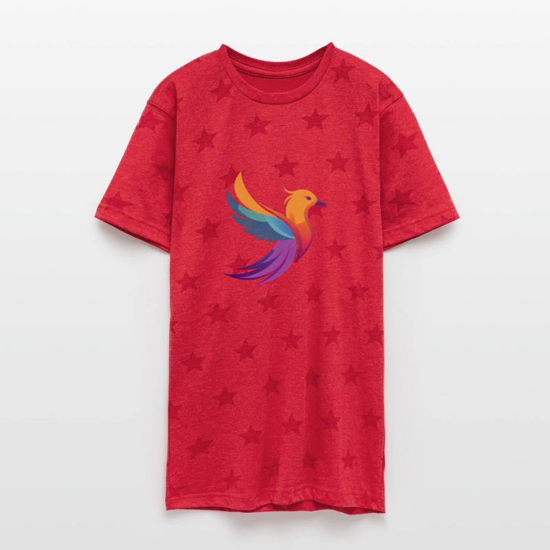 a vector illustration of a colorful bird with a gi