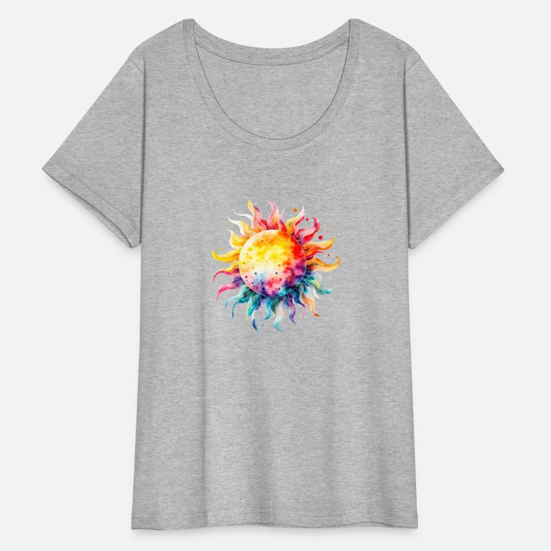 Abstract Sun Painting with Bright Colors