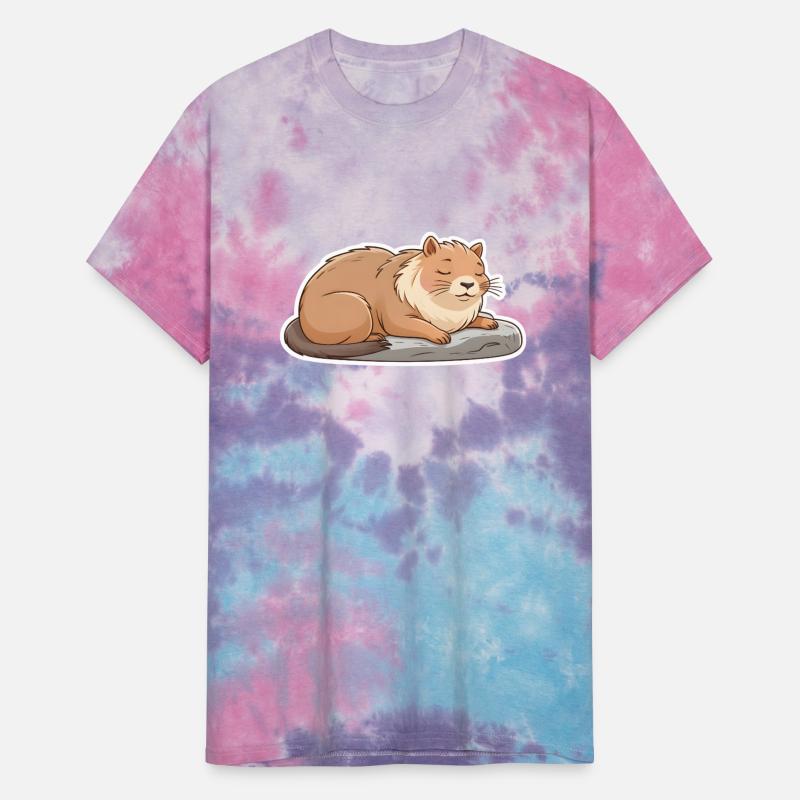 Adorable Cat Sleeping on Capybara