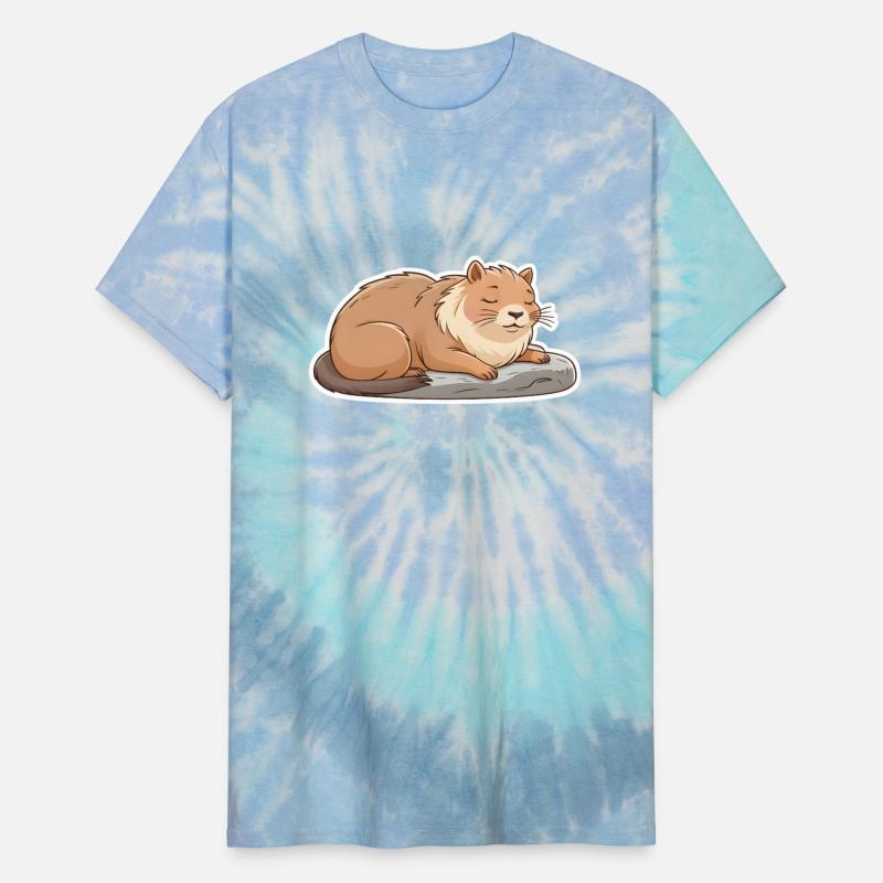 Adorable Cat Sleeping on Capybara