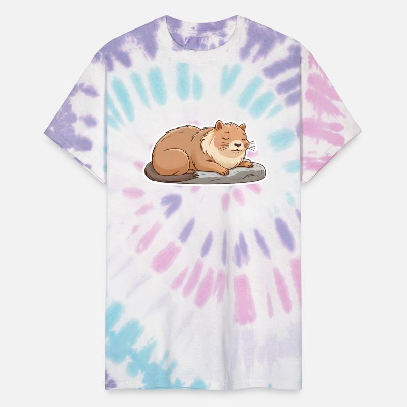 Adorable Cat Sleeping on Capybara