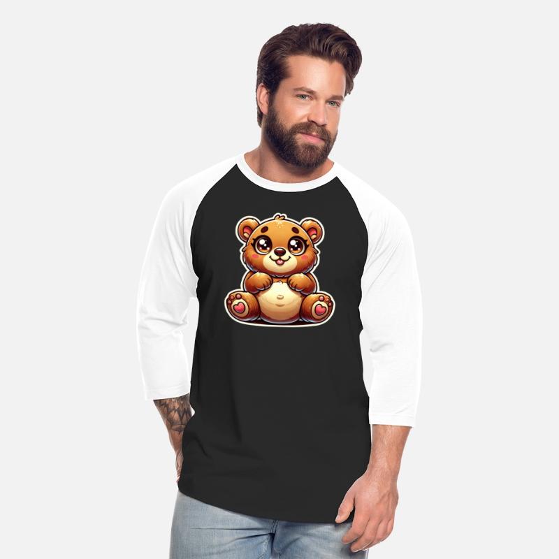 Adorable Chubby Bear Smiling Cute Cartoon Design
