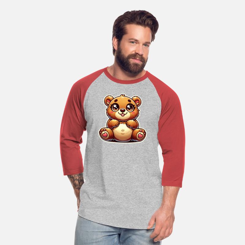 Adorable Chubby Bear Smiling Cute Cartoon Design