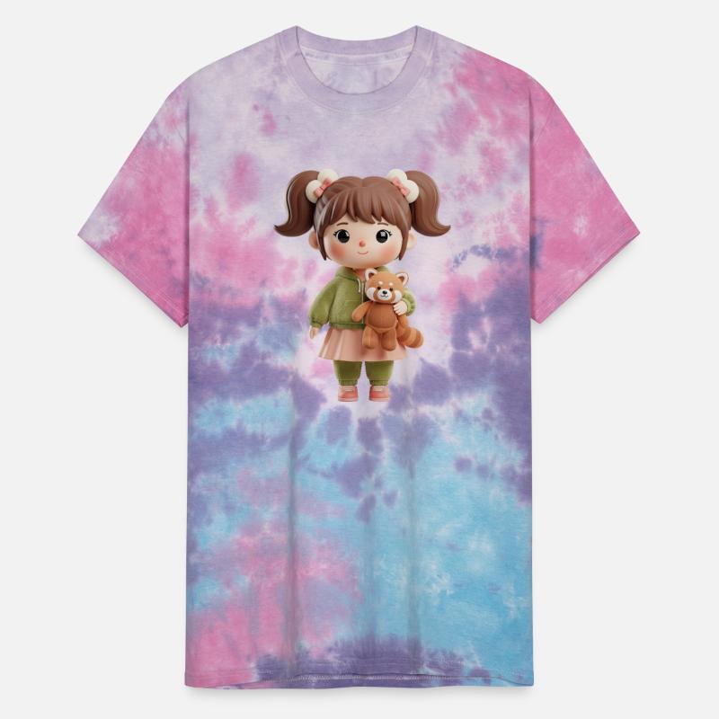 Adorable Girl with Teddy Bear Plush