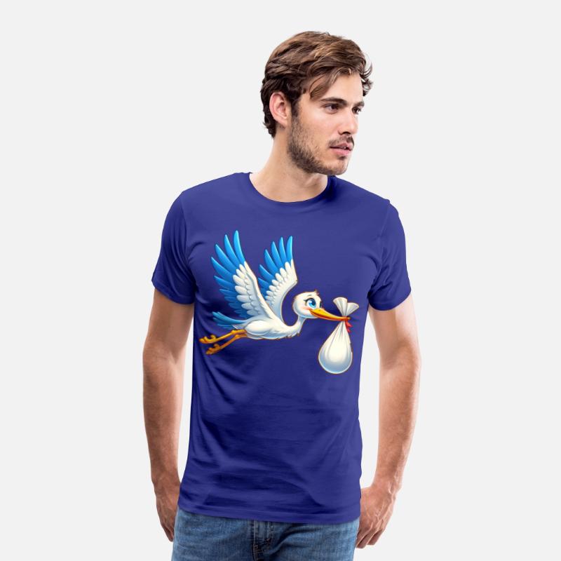 Adorable Stork Illustration with Baby Bundle