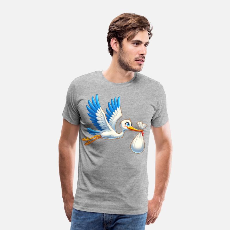 Adorable Stork Illustration with Baby Bundle