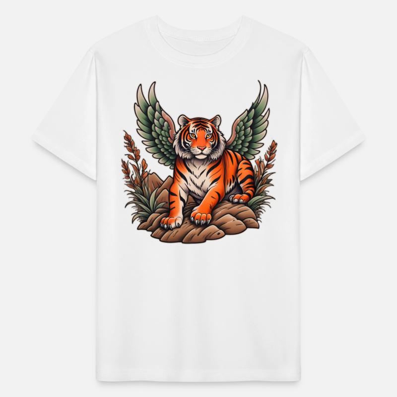 AI Tiger with Wings on Hilltop