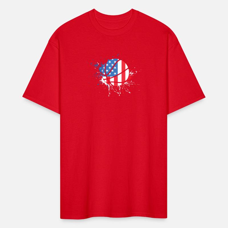 American Flag Baller Dunking Usa Flag Baetball
