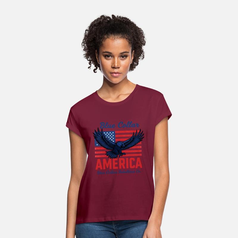 American Flag Bold Patriotic Eagle | Blue Collar
