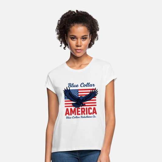 American Flag Bold Patriotic Eagle | Blue Collar