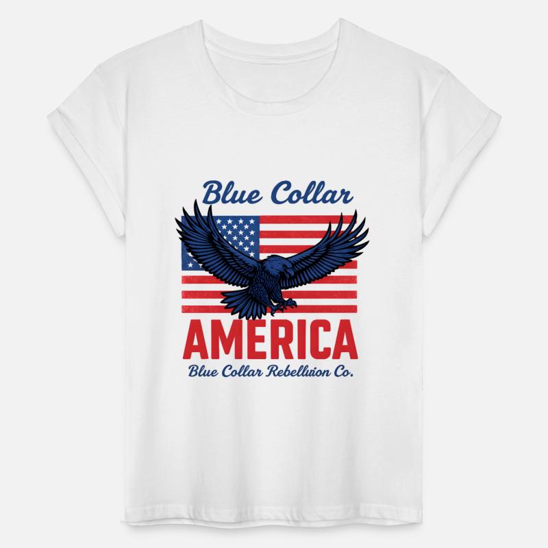 American Flag Bold Patriotic Eagle | Blue Collar
