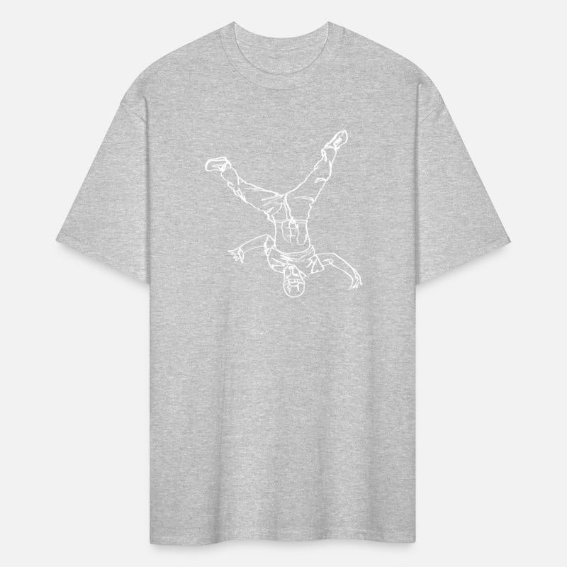 B-Boy Doing A Headspin Oneline Art - Breakdance