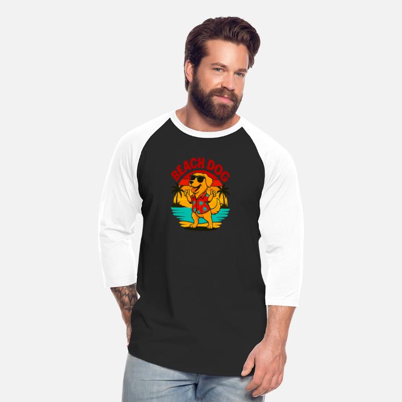 Beach Dog Fun Cartoon Summer Vibes T-shirt Sun Lov