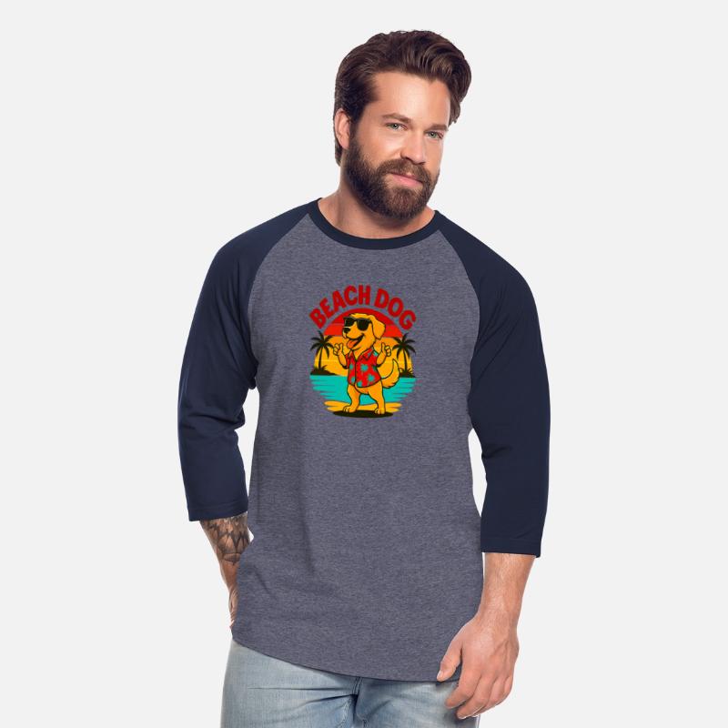 Beach Dog Fun Cartoon Summer Vibes T-shirt Sun Lov