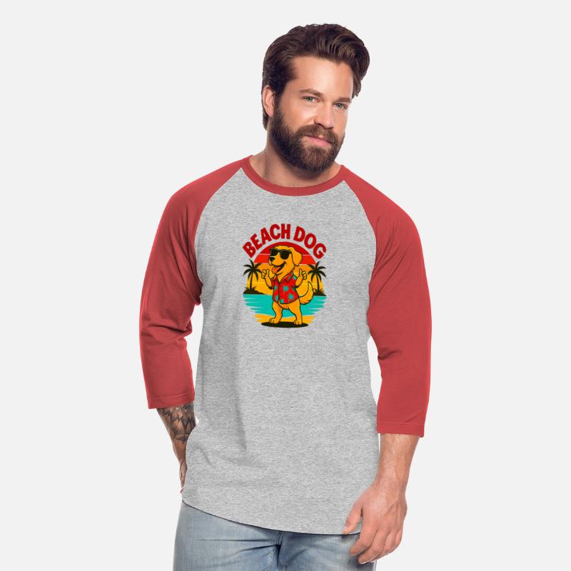 Beach Dog Fun Cartoon Summer Vibes T-shirt Sun Lov