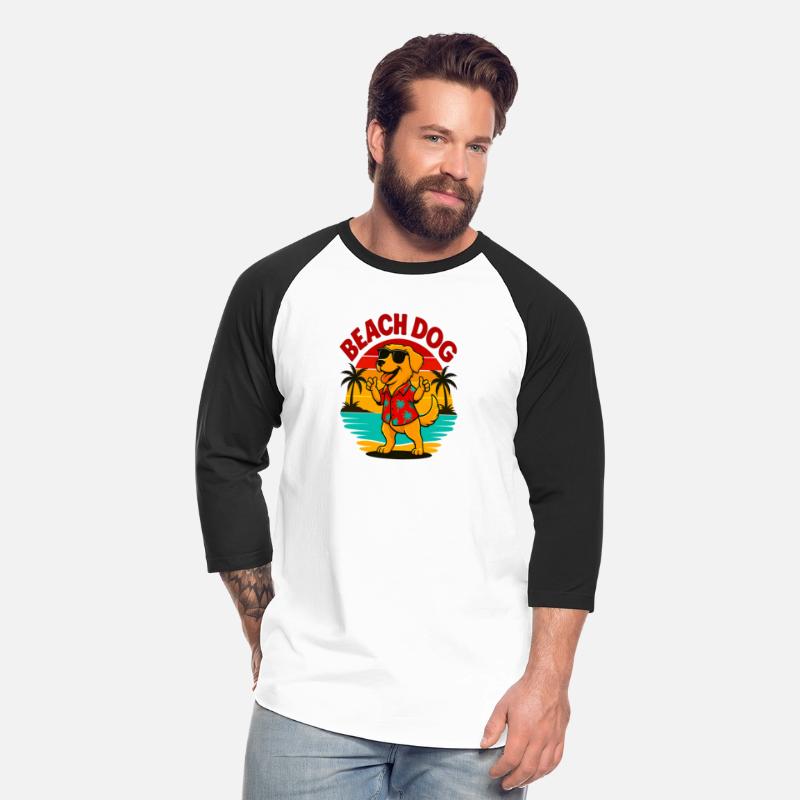 Beach Dog Fun Cartoon Summer Vibes T-shirt Sun Lov
