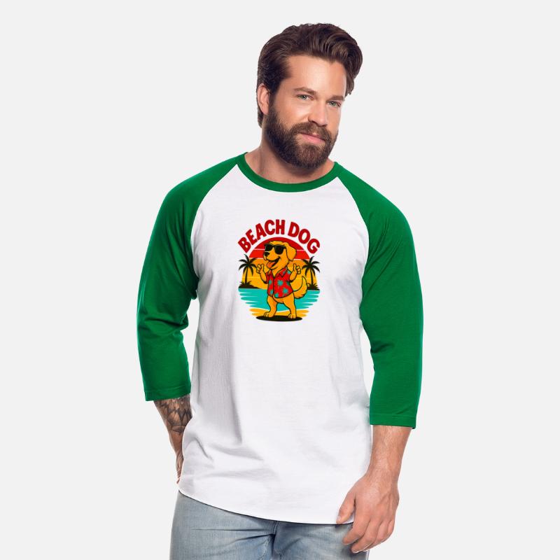 Beach Dog Fun Cartoon Summer Vibes T-shirt Sun Lov