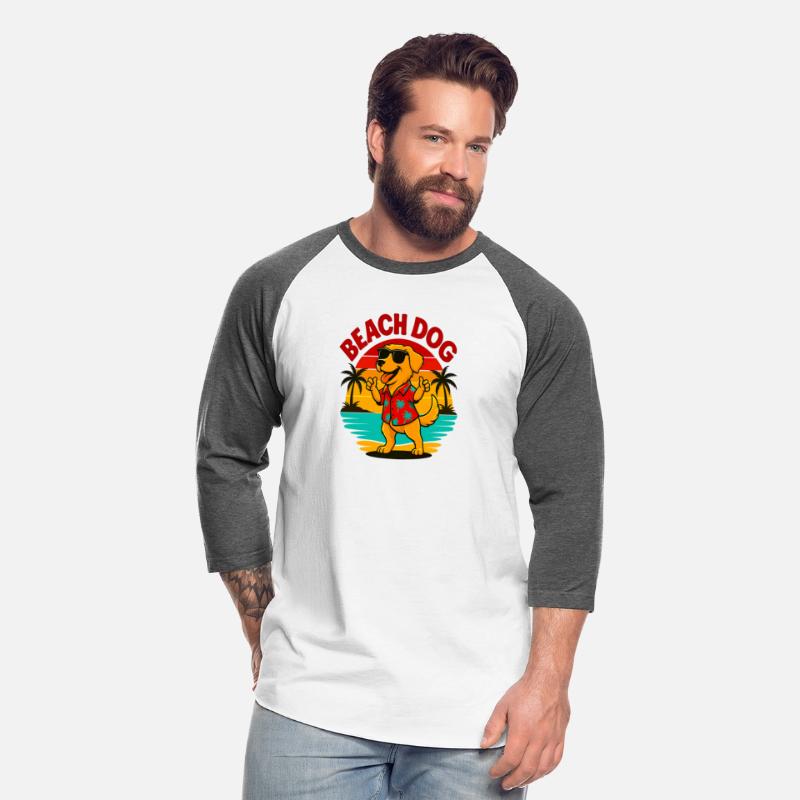 Beach Dog Fun Cartoon Summer Vibes T-shirt Sun Lov