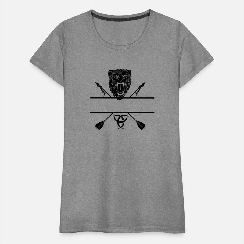 Bear head and two arrows