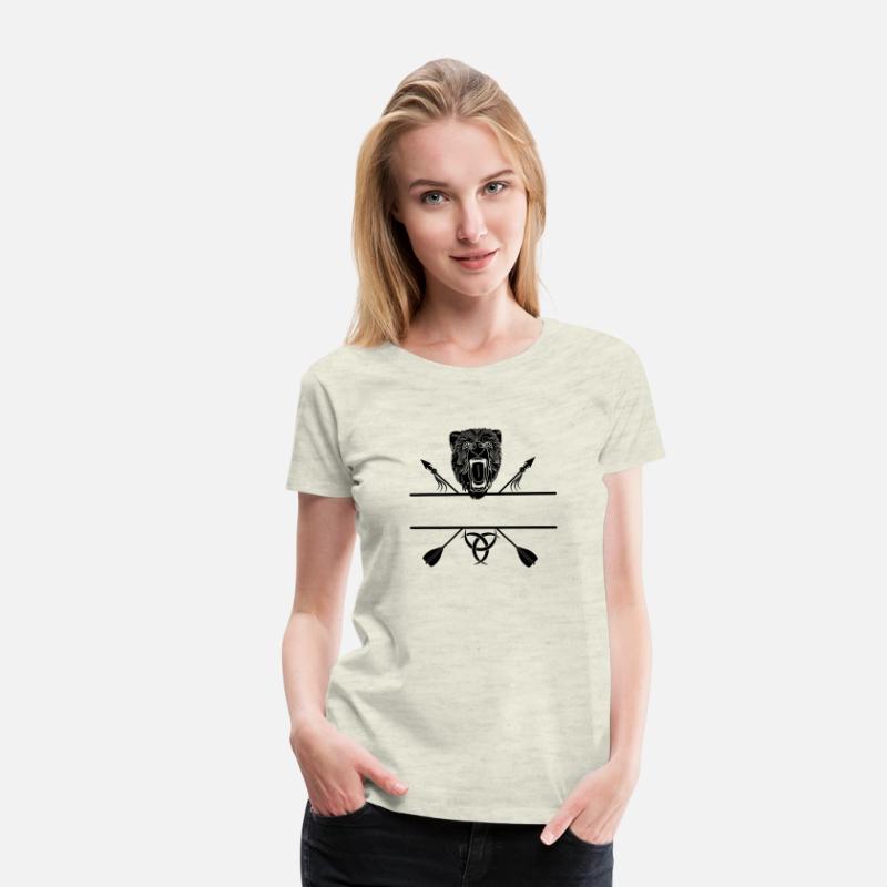 Bear head and two arrows