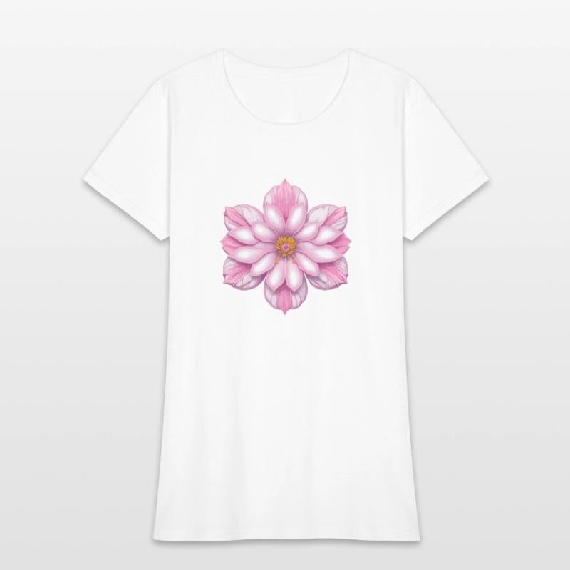 Blooming cherry pink flower