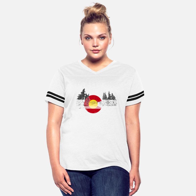 Colorado Flag Mountain Ski Trees Outdoor Men Women
