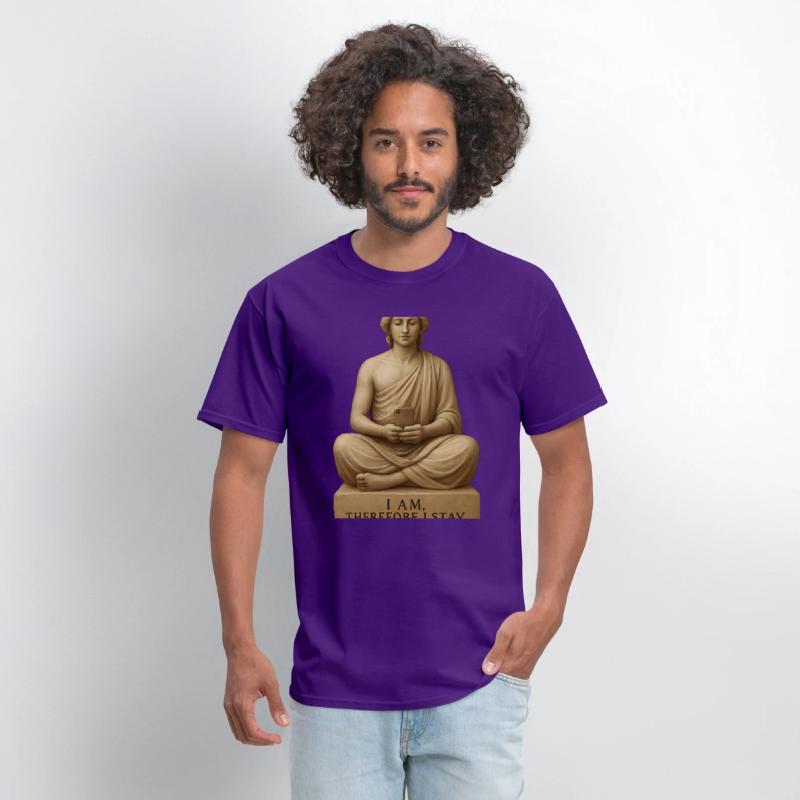 Contemplative Buddha with Smartphone