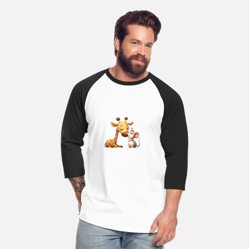 Cuddling Giraffe And Mouse In Love