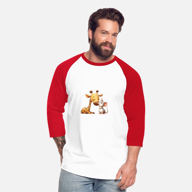 Cuddling Giraffe And Mouse In Love