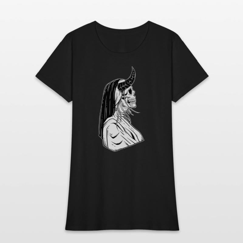 Dark Devil Skull Nun Art