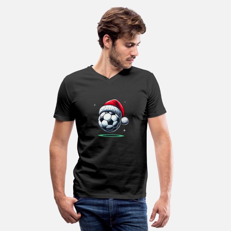 Festive Soccer Ball with Santa Hat christmas Sport