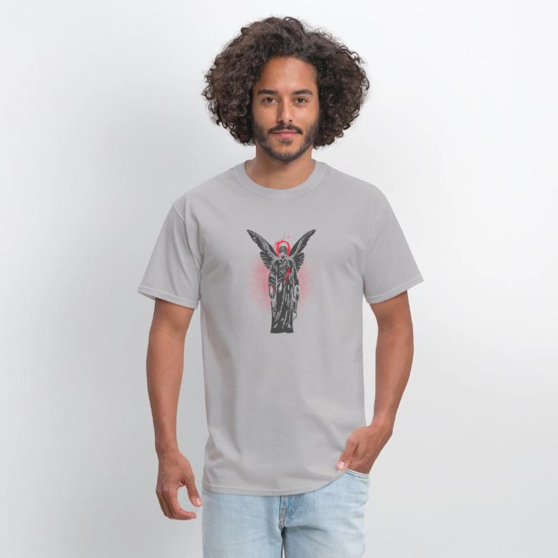 Gothic Angel Wings Tee, Unisex Cotton T-Shirt