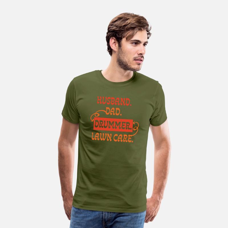Husband Dad Drummer Lawn Care Drums Mowing men