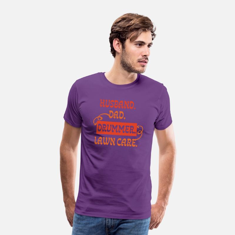 Husband Dad Drummer Lawn Care Drums Mowing men