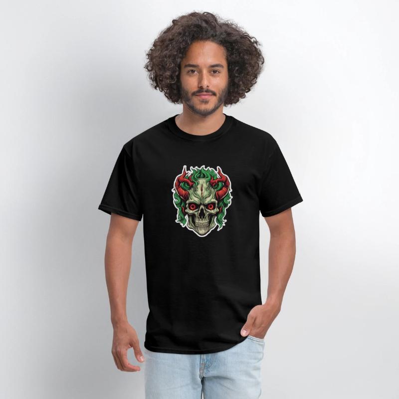 Infernal Emerald: Red-Horned Skull