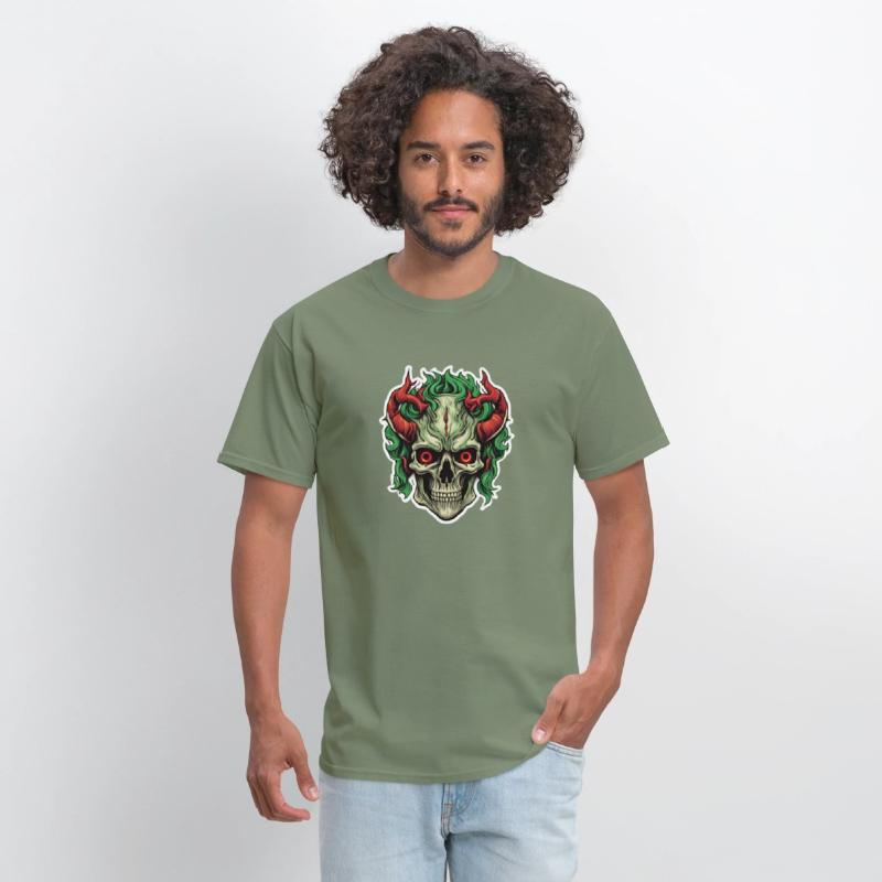 Infernal Emerald: Red-Horned Skull
